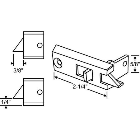 STRYBUC TILT LATCH WHITE 83-620RHW